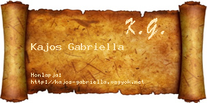 Kajos Gabriella névjegykártya