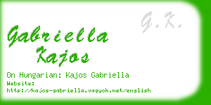 gabriella kajos business card